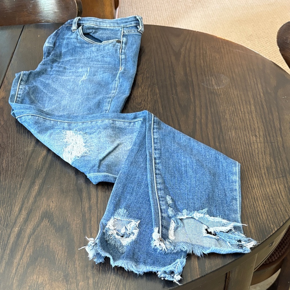 Blank NYC Distressed Blue Skinny Jeans